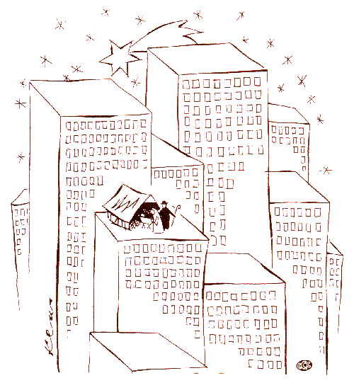 Weihnachtskrippe in der City